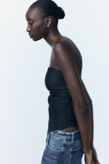ASYMMETRIC PLEATED TOP - navy by Zara - Image 3