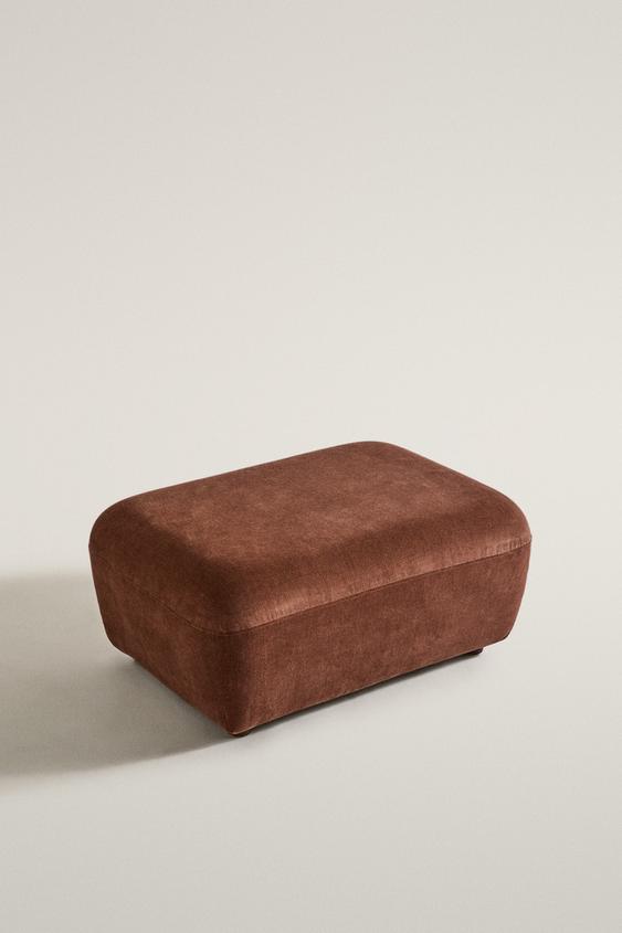 VELVET FOOTSTOOL - Dark pink by Zara - Image 0