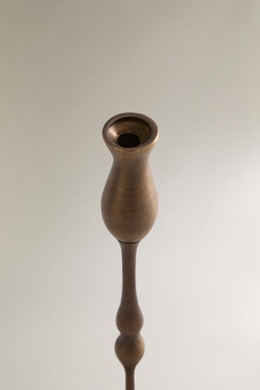 MINI GEOMETRIC BRASS CANDLESTICK - Golden by Zara - Image 4