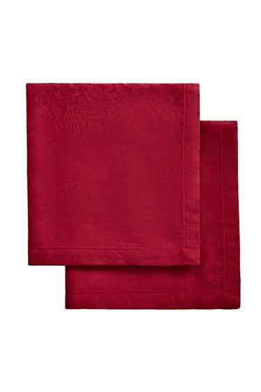 TOVAGLIOLI COTONE JACQUARD NATALE (SET DA 2) - Rosso di Zara