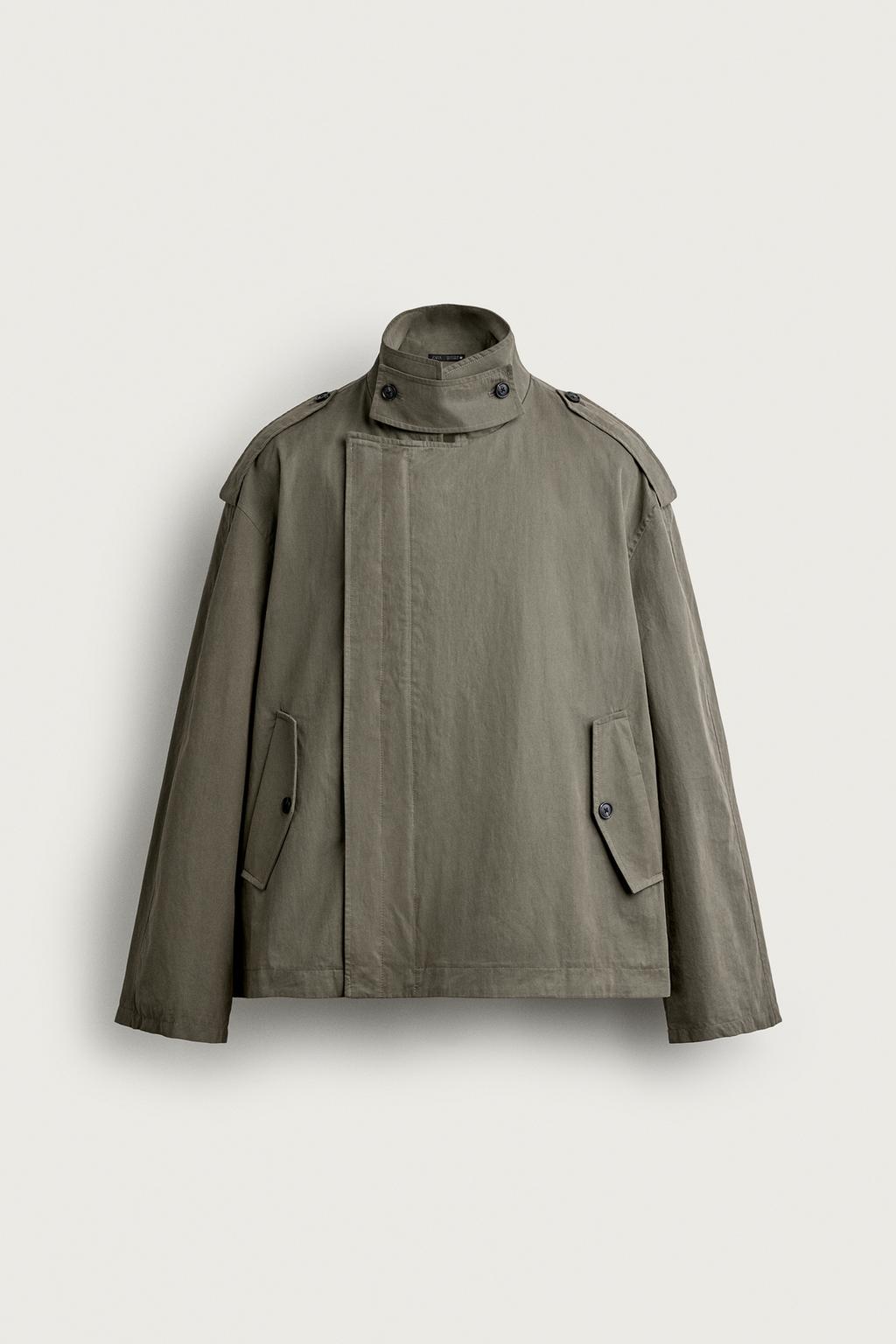 CROPPED TECHNICAL TRENCH COAT