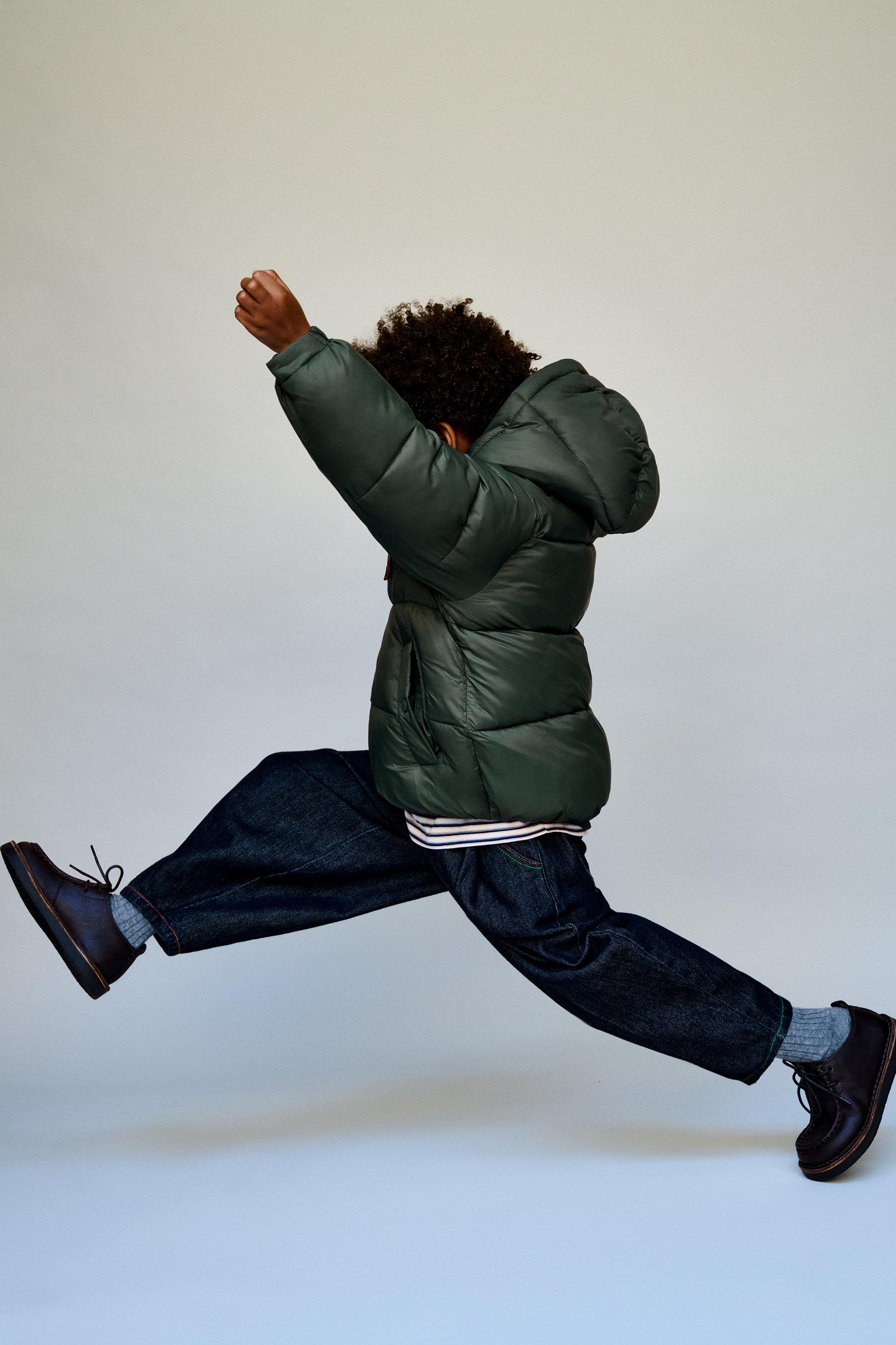 PATCHED HOODED PUFFER COAT