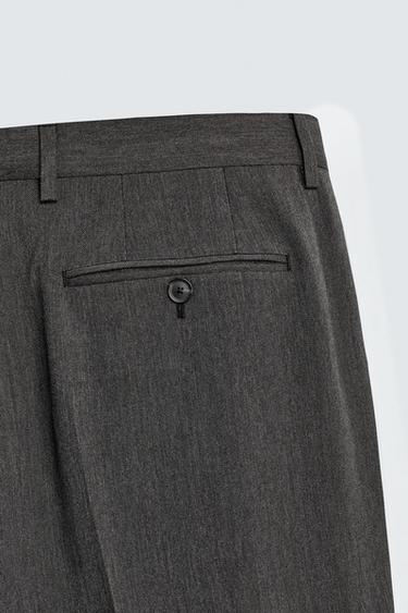 PANTALON DE COSTUME À CHEVRONS - Gris anthracite de Zara - Image 8
