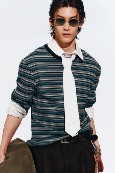 Zara 壓花真皮腰帶 - 黑色