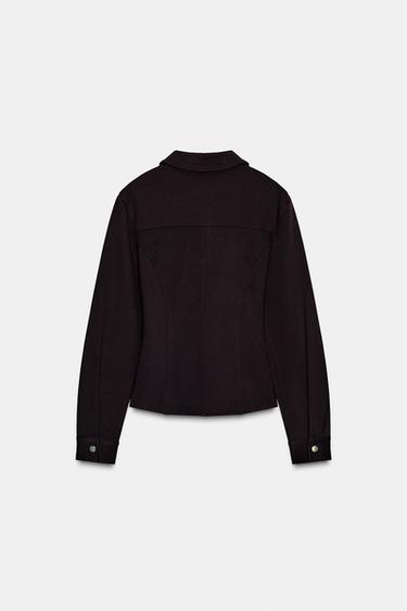CHEMISE CINTRÉE EN CRÊPE - Marron de Zara - Image 5