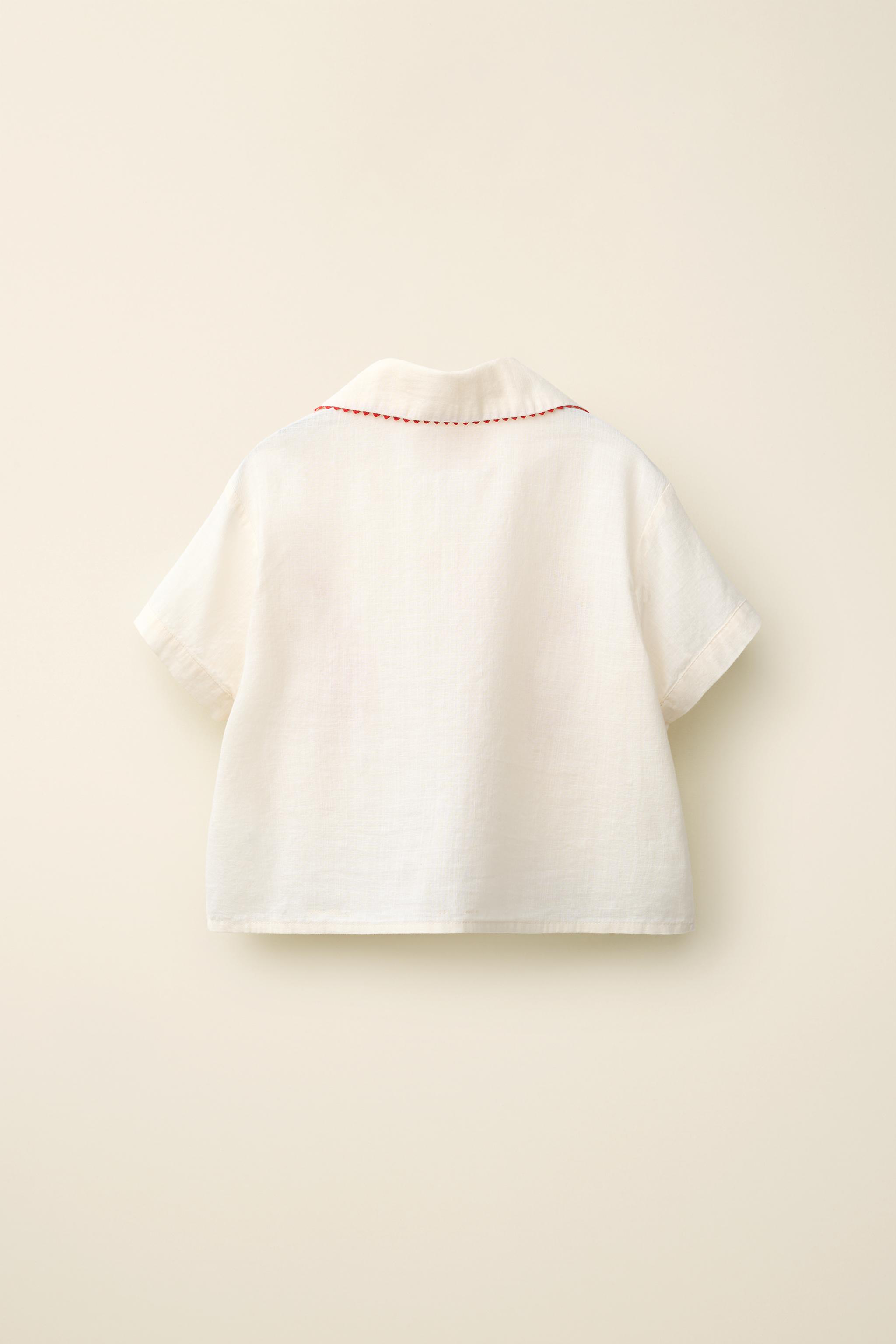 EMBROIDERED SHIRT CREATED BY CARAMEL LONDON X ZARA — Vanilla