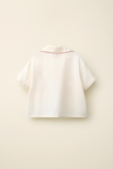 CHEMISE BRODERIES CREATED BY CARAMEL LONDON X ZARA - Vanille de Zara - Image 1
