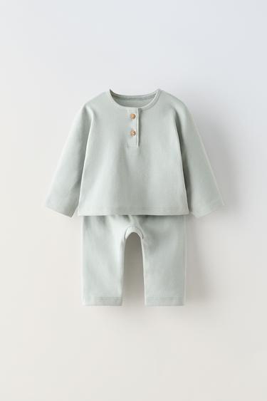 T-SHIRT AND JOGGERS PACK - Light blue by Zara