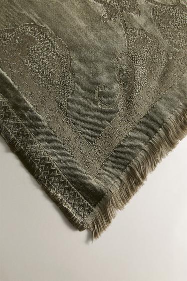 SATIN THROW - Mid-green by Zara - Image 2