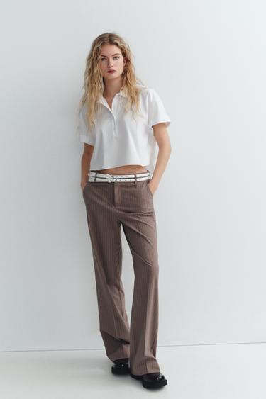 Zara RIBBED COLLAR SHIRT - White - Image 0