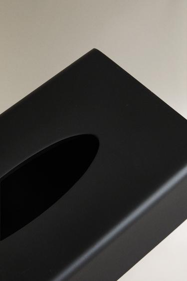 BOÎTE À MOUCHOIRS RÉSINE NOIRE - Noir de Zara - Image 2