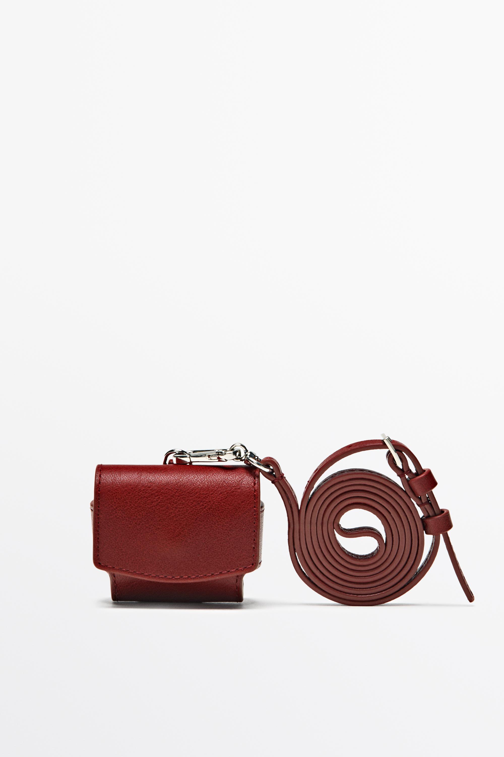 Nappa leather AirPods case - Red | ZARA United States