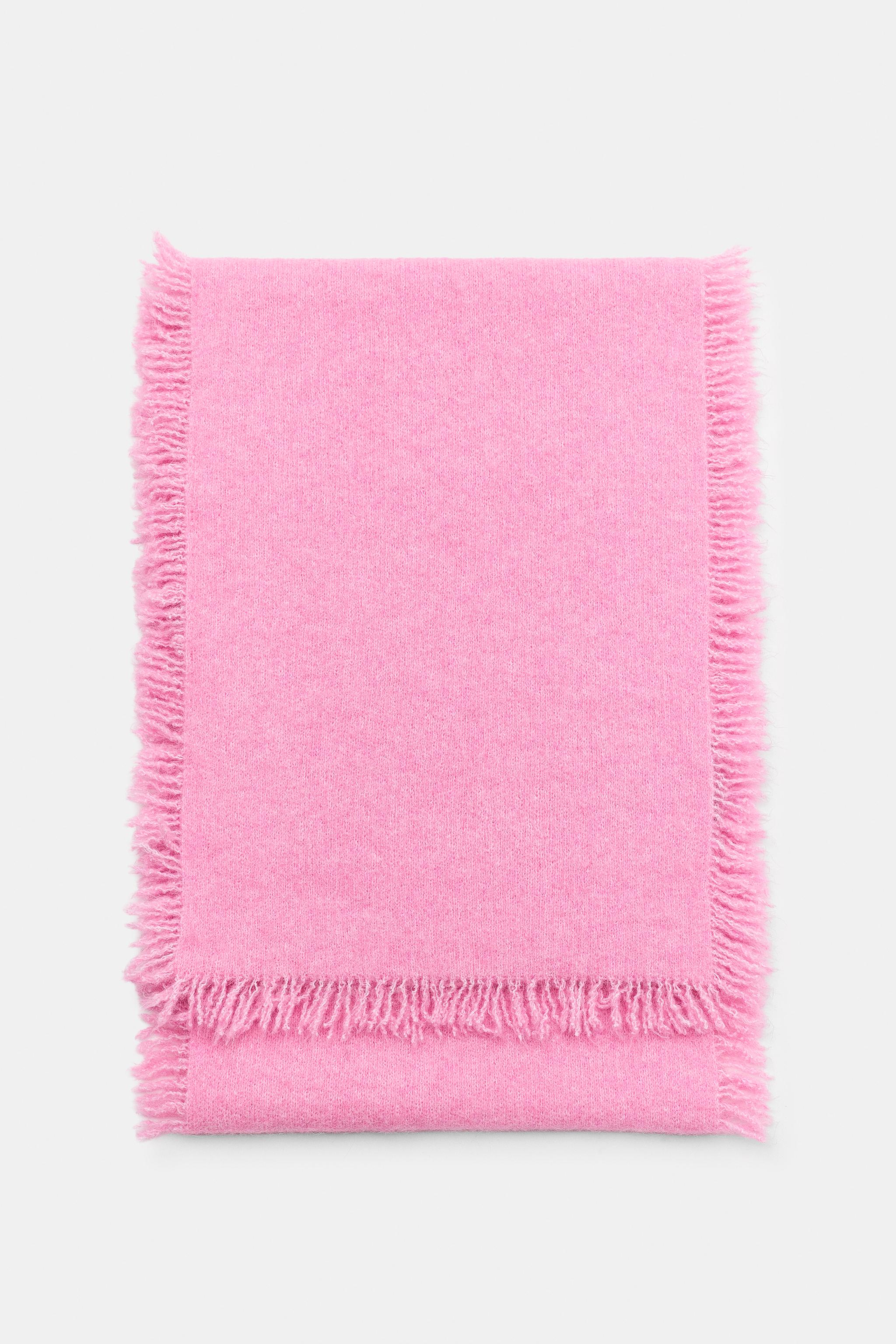 FRINGED KNIT SCARF