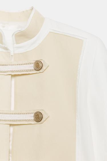 VESTE À BRANDEBOURGS ZW COLLECTION - Blanc de Zara - Image 11