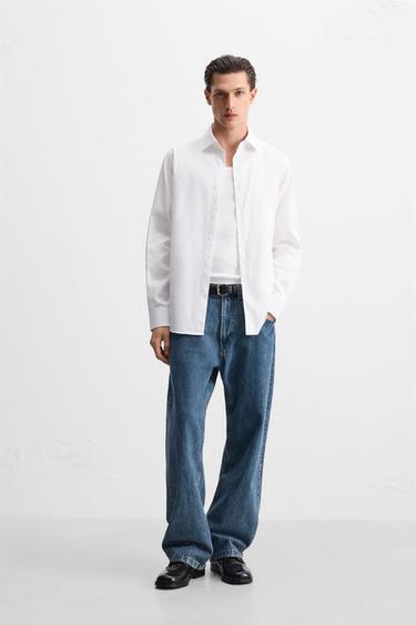 CAMISA ESTRUCTURA - Blanco de Zara - Imagen 0