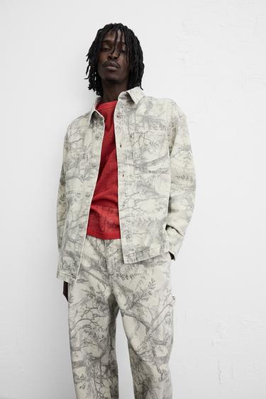 ABSTRACT PRINT OVERSHIRT - Light grey by Zara - Image 5