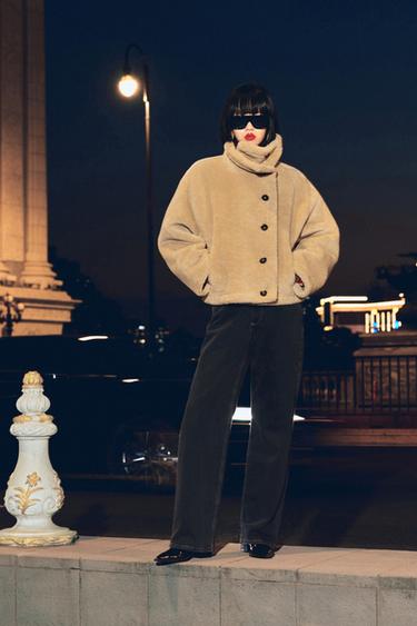 Zara 雙面布料雙面外套 - 裸色