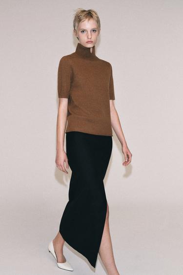 سترة صوف 100% بأكمام قصيرة - تيجا by Zara