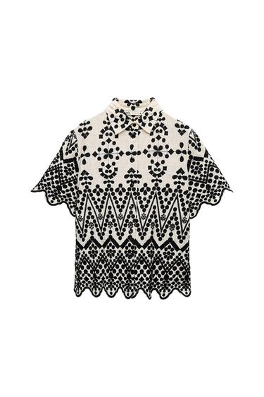 CAMISA BORDADOS CONTRASTE ZW COLLECTION