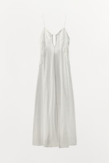 MIDI DRESS WITH CUTWORK EMBROIDERY - White by Zara - Image 0
