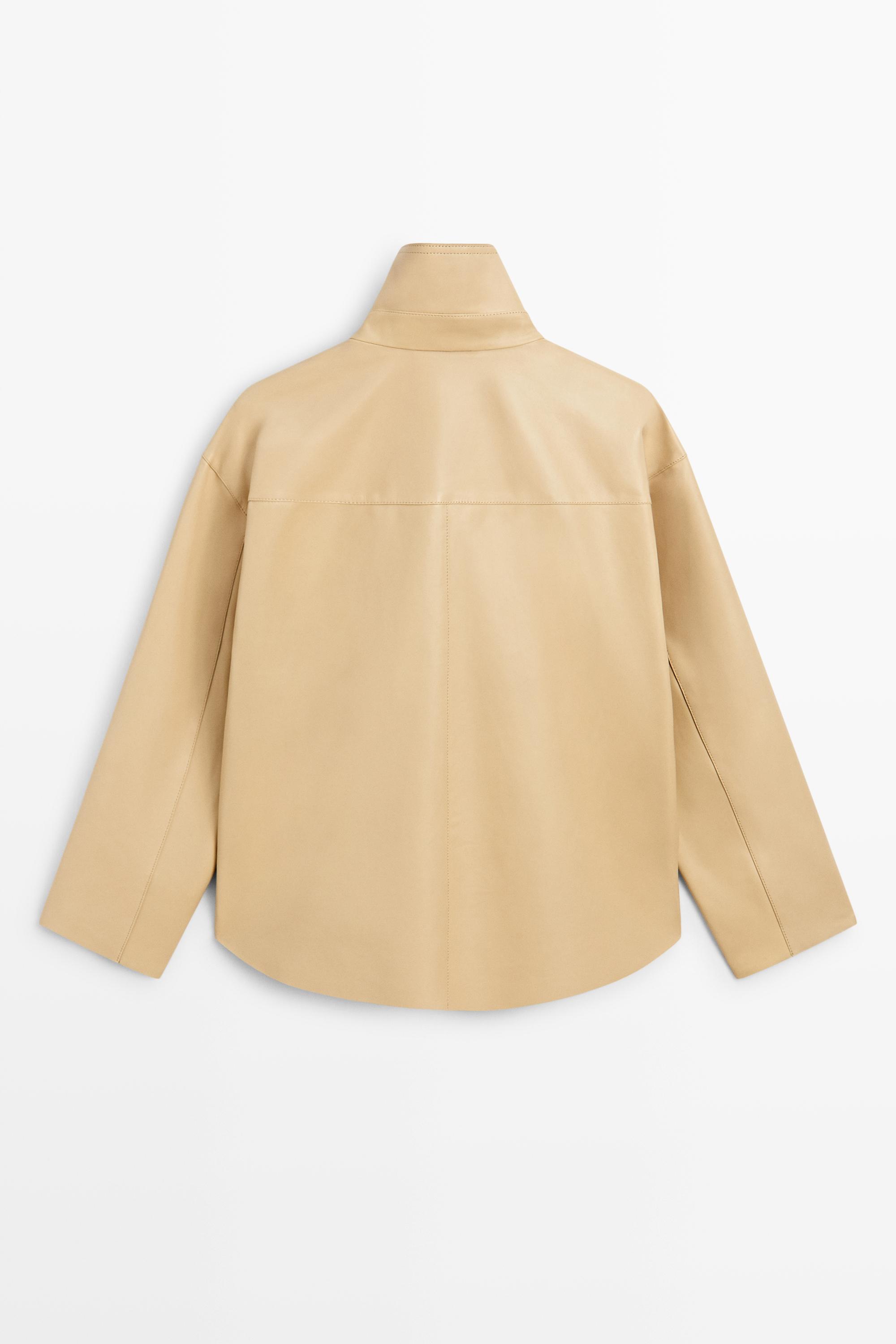 Nappa leather shirt - Yellow | ZARA United States