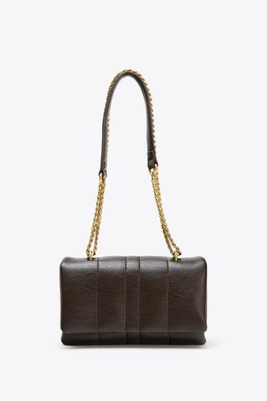 QUILTED MINI CROSSBODY BAG - Chocolate by Zara
