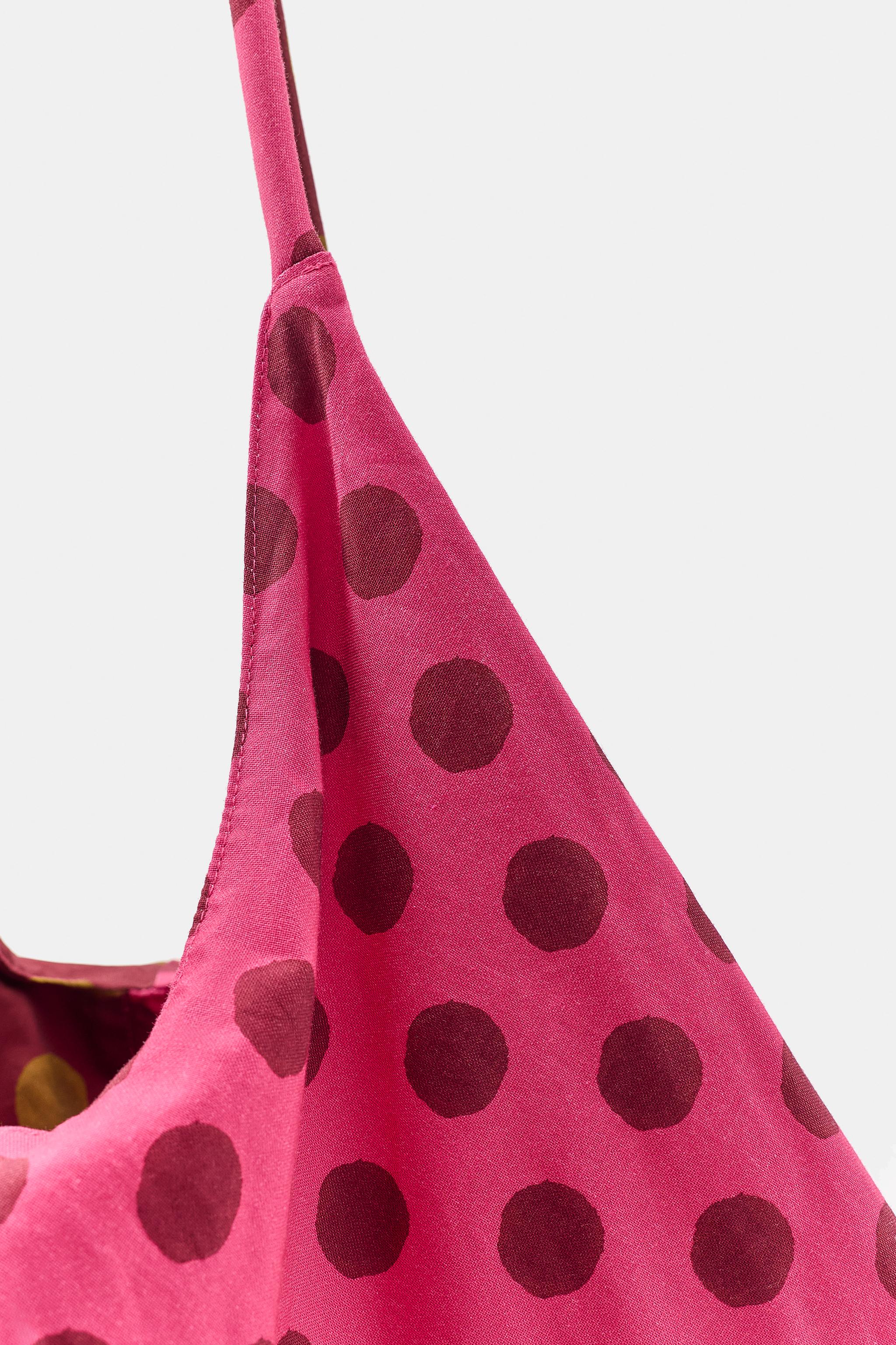 PRINTED POLKA DOT MAXI BAG
