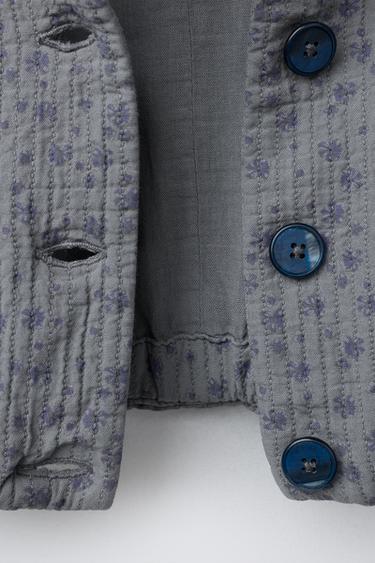 SURCHEMISE TEXTURÉE À FLEURS - Grisâtre de Zara - Image 4