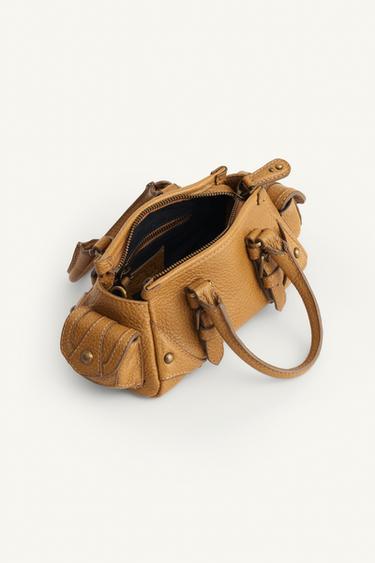 MINI LEATHER BOWLING LIMITED EDITION BAG -  by Zara - Image 3