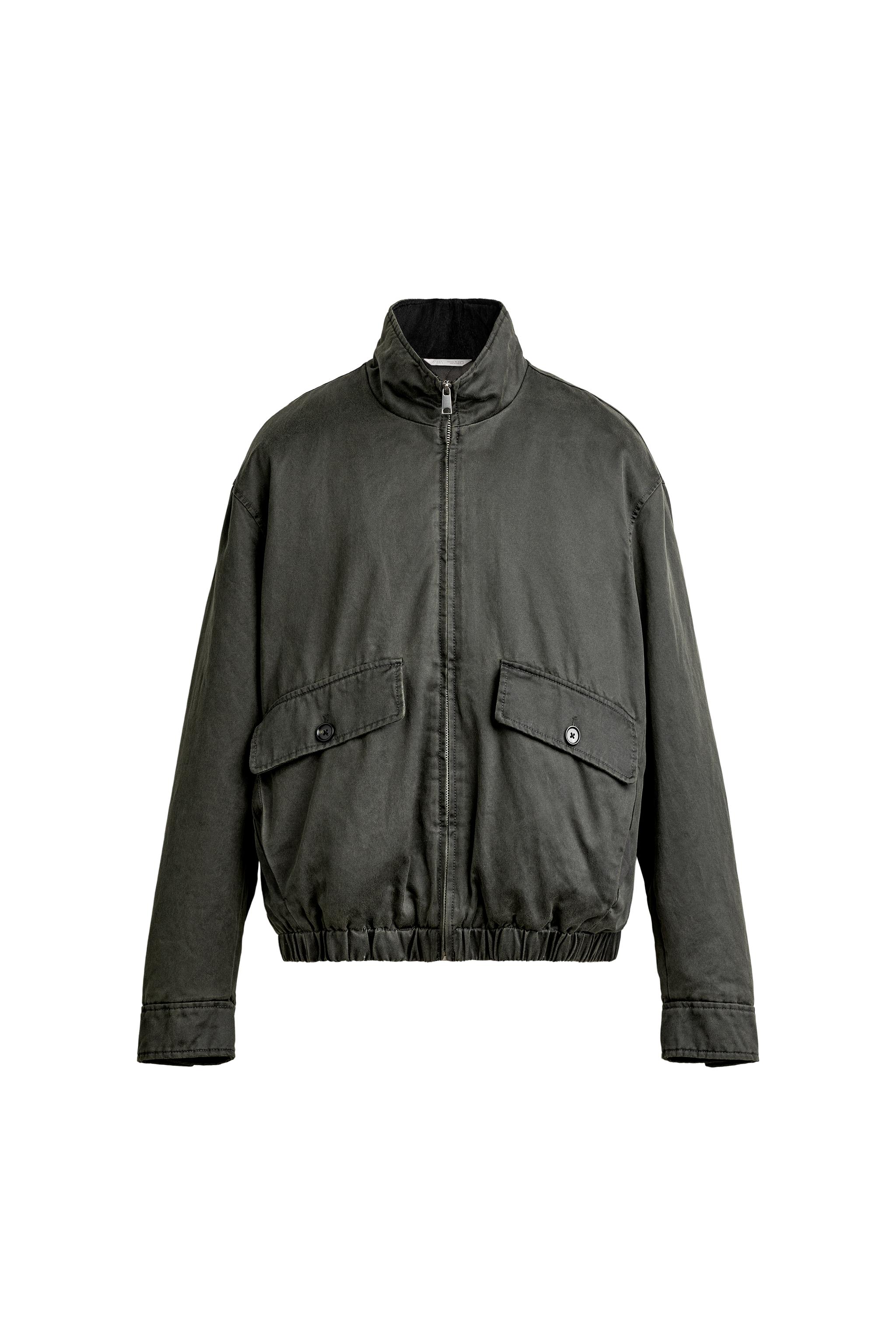 CAZADORA REGULAR FIT EFECTO ENCERADO