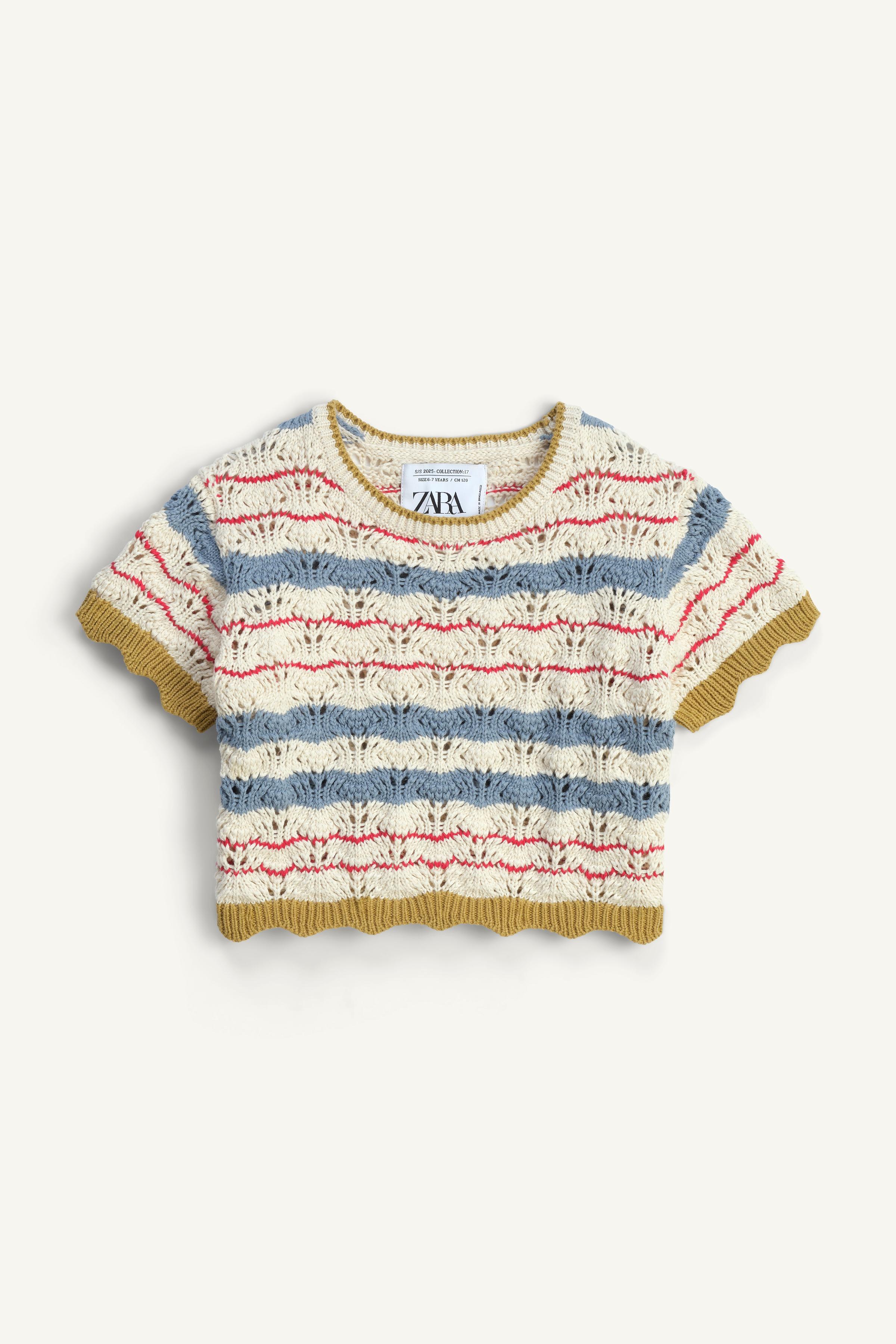 Knitted top with waves | MANGO Iceland