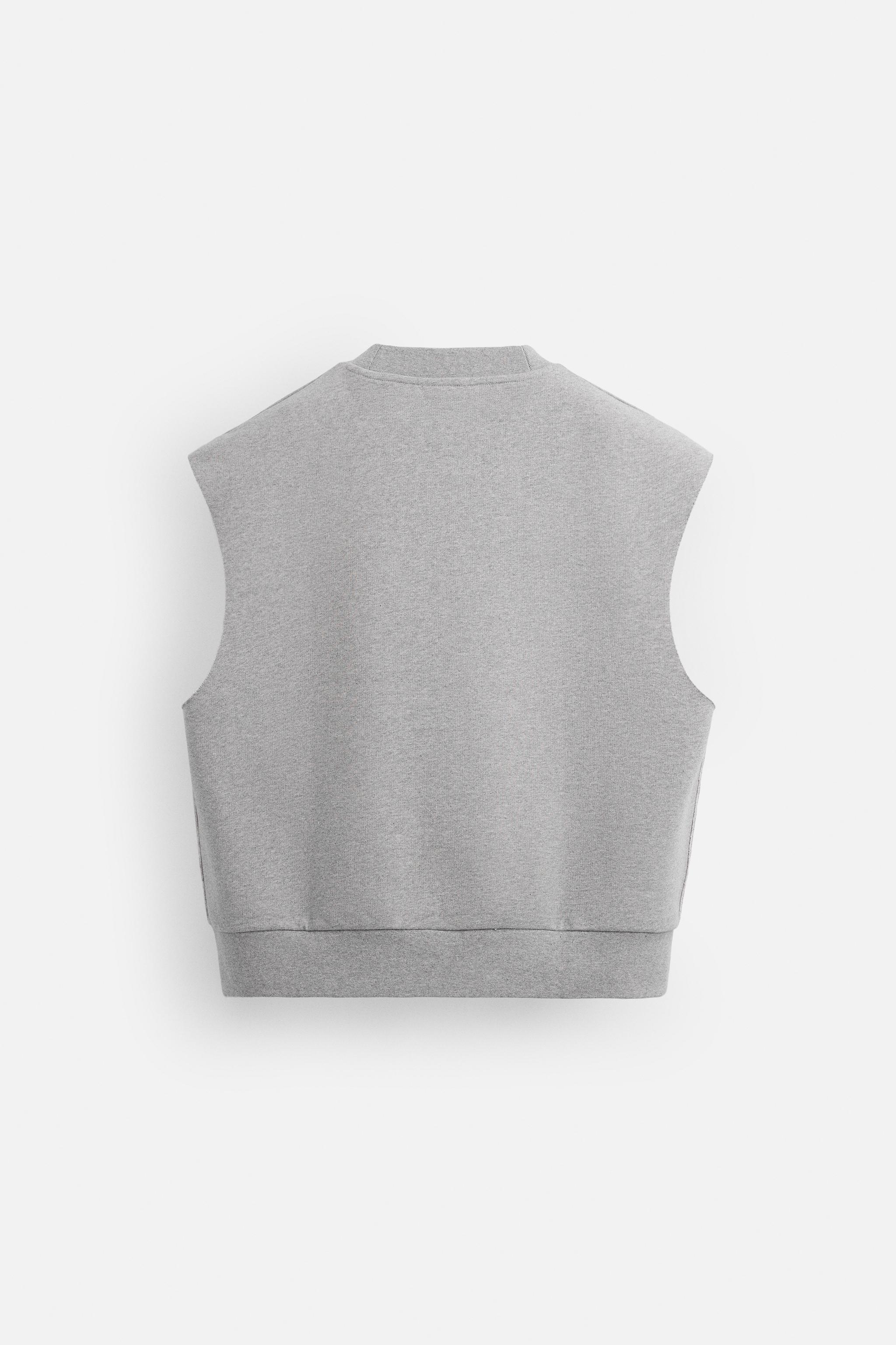 IRREGULAR TRIM FRENCH TERRY VEST