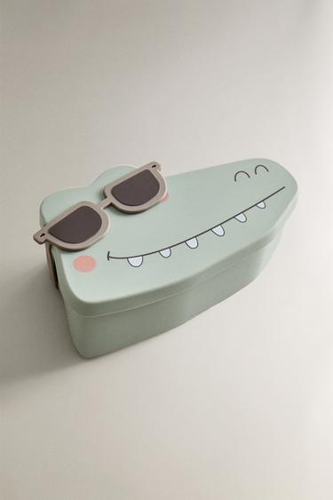 CHILDREN'S SILICONE CROCODILE LUNCH BOX - Green by Zara - Image 1