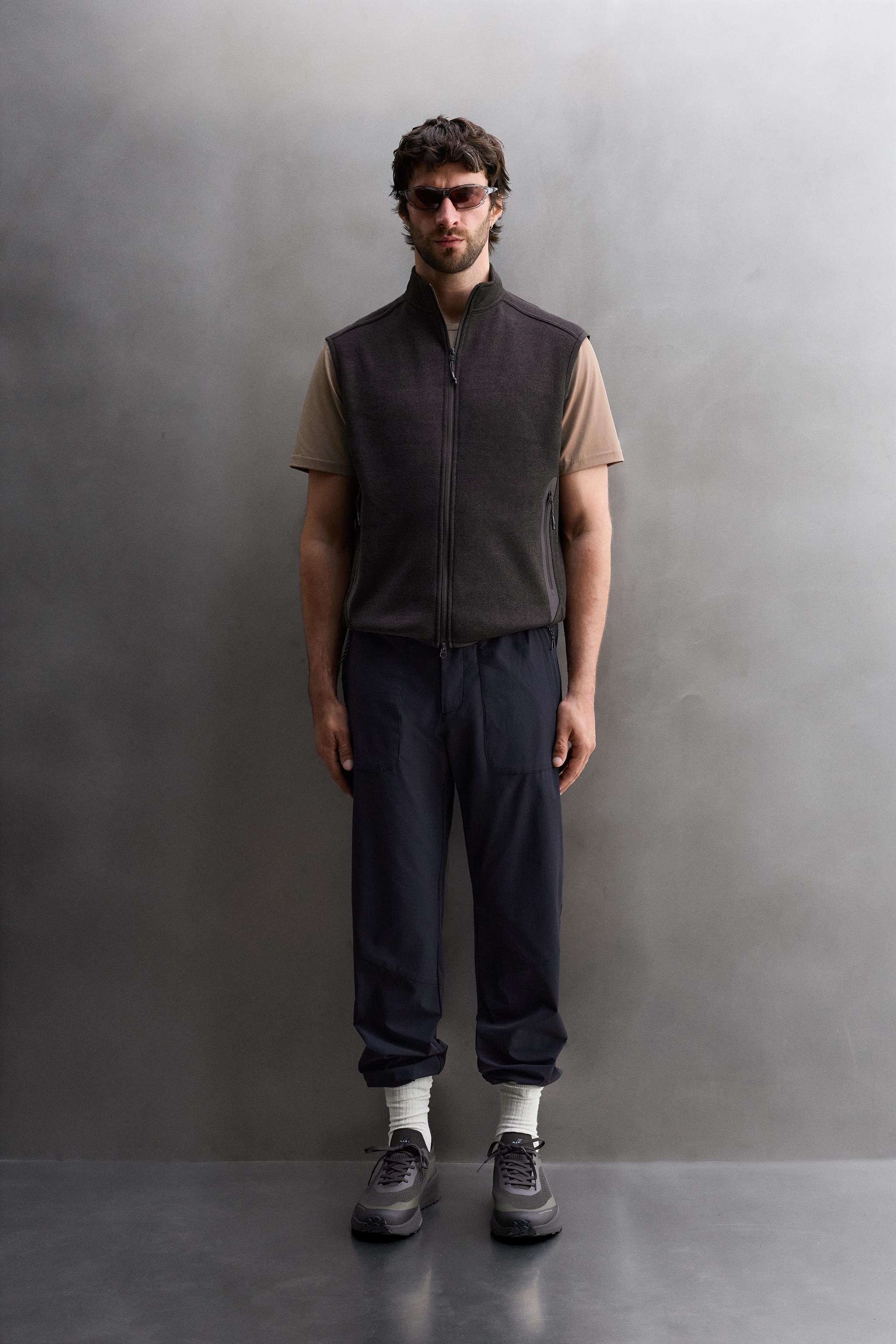 COMBINATION FLEECE KNIT VEST