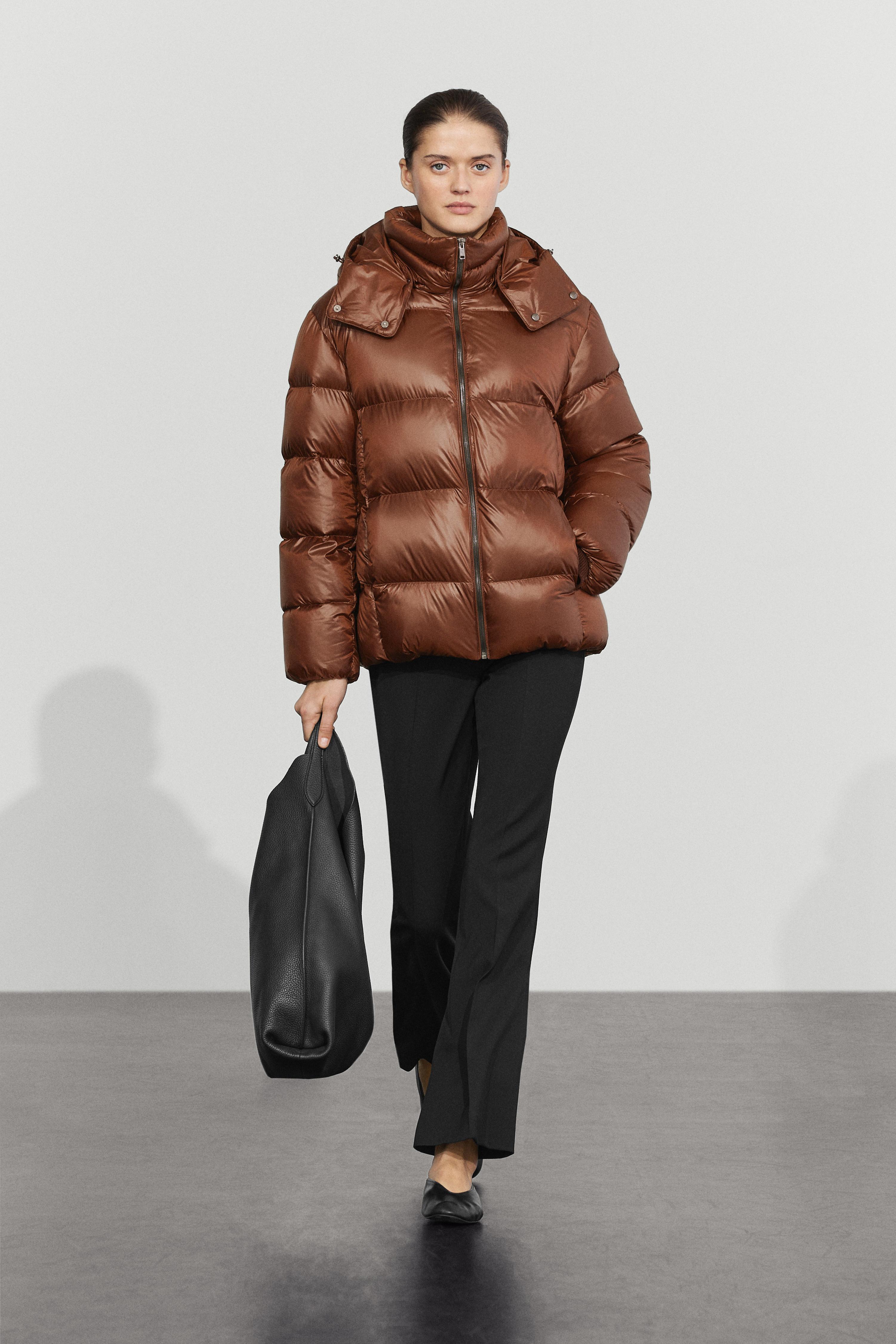 Satin down jacket
