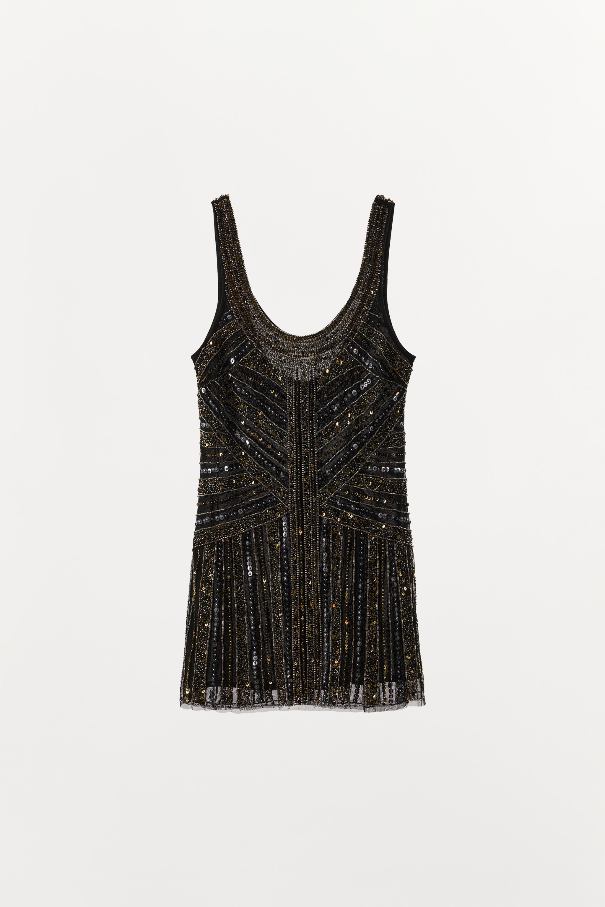 BEADED MINI DRESS