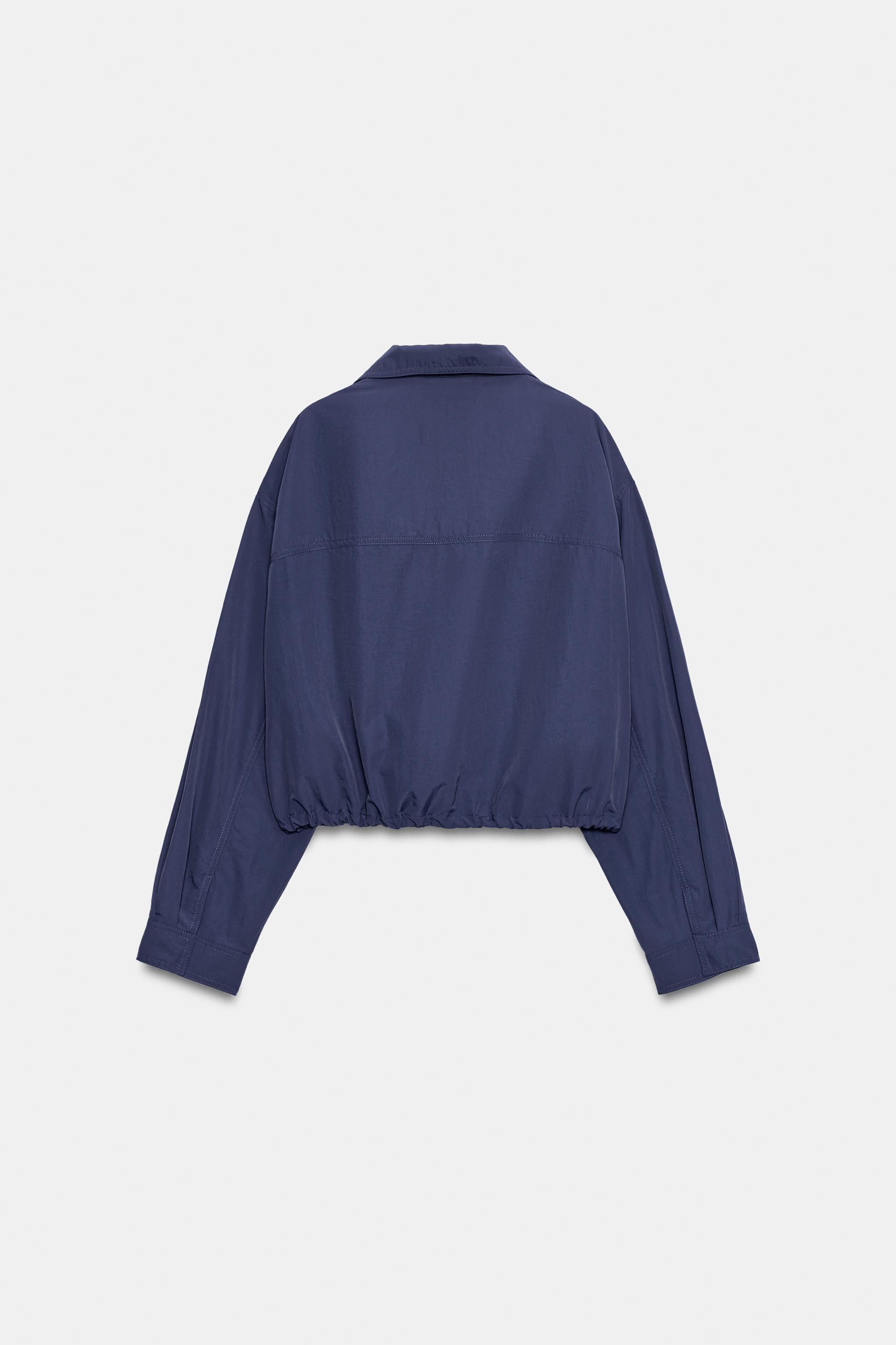 Женские куртки Zara TECHNICAL FABRIC JACKET — фото 7