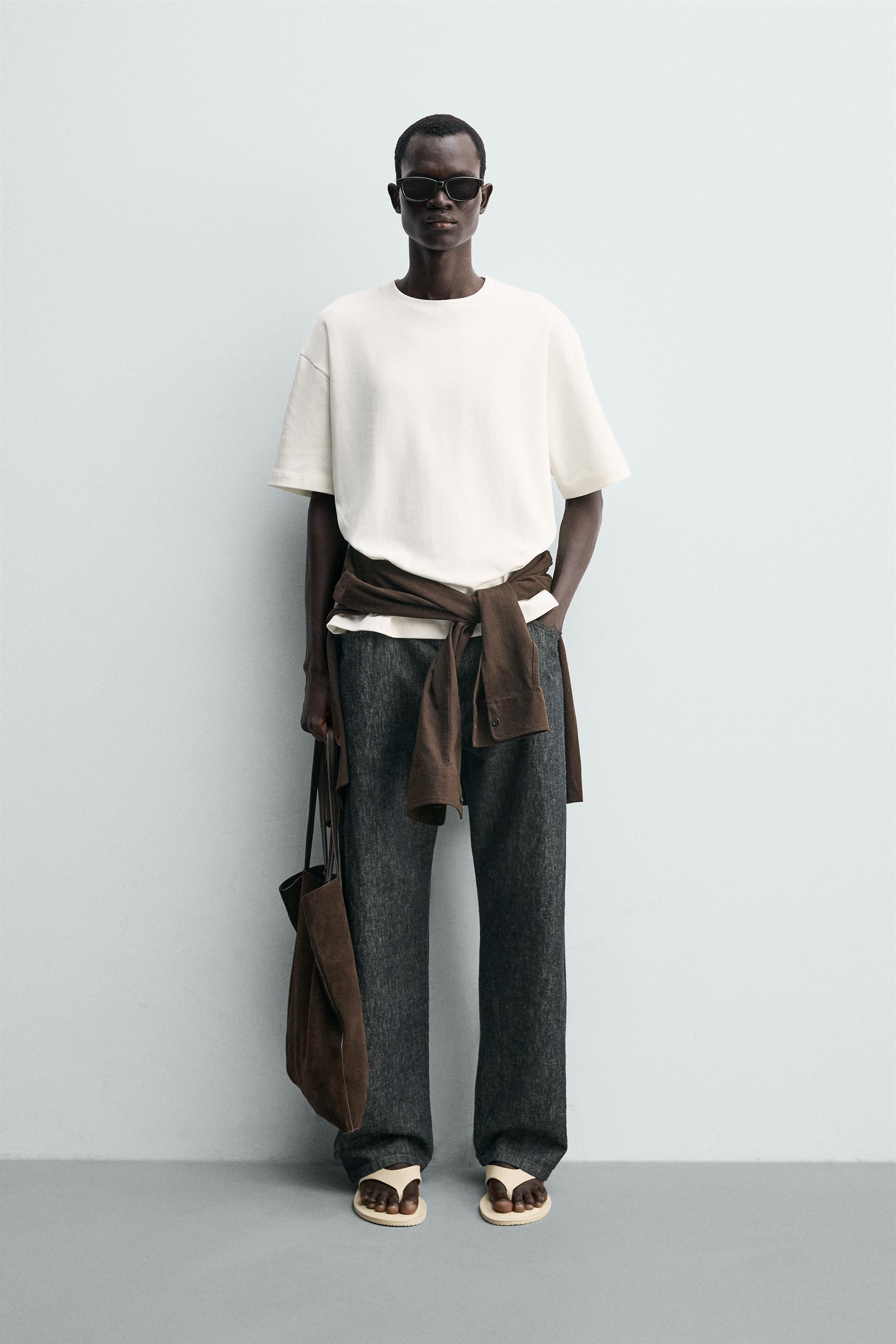 TEXTURED PATCH T-SHIRT - White | ZARA United States