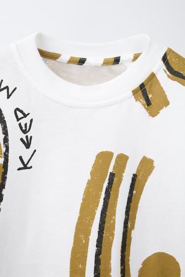 T-SHIRT IMPRIMÉ PALMIERS - Écru de Zara - Image 2