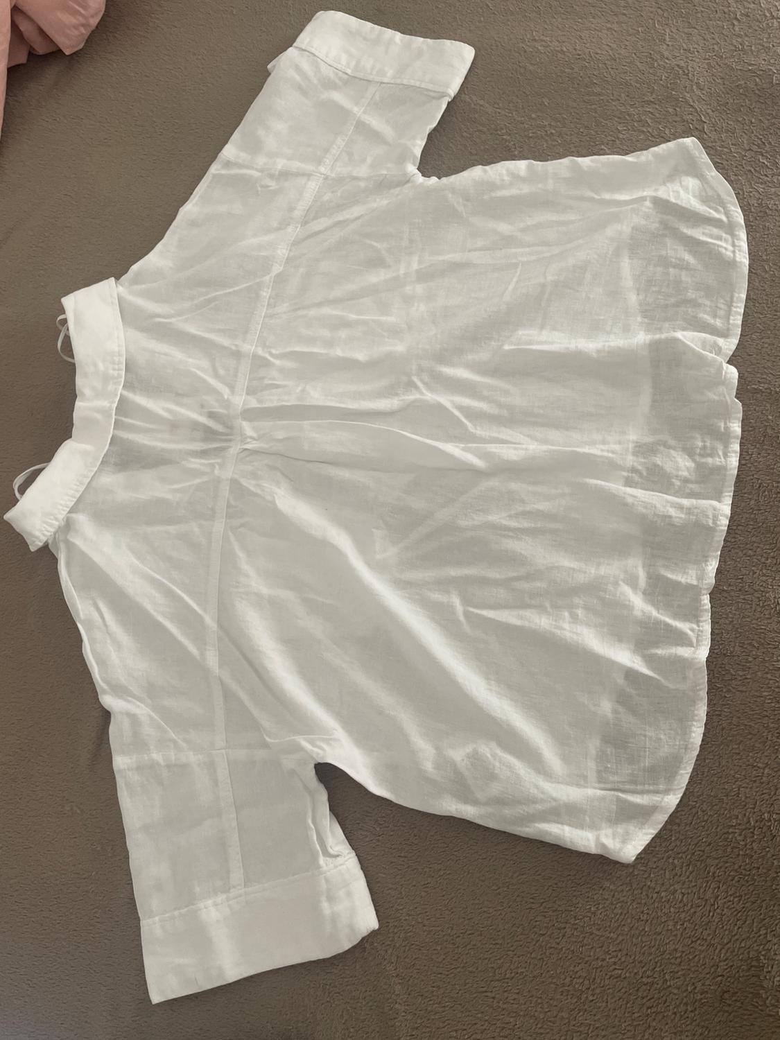 CROPPED LINEN BLEND SHIRT - Image 4