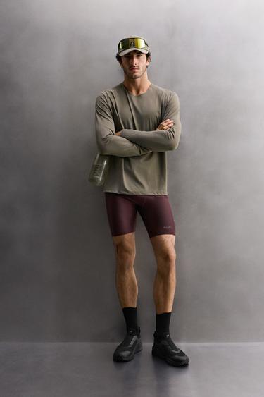 Zara TECHNICAL TRAINING T-SHIRT - taupe brown - Image 0