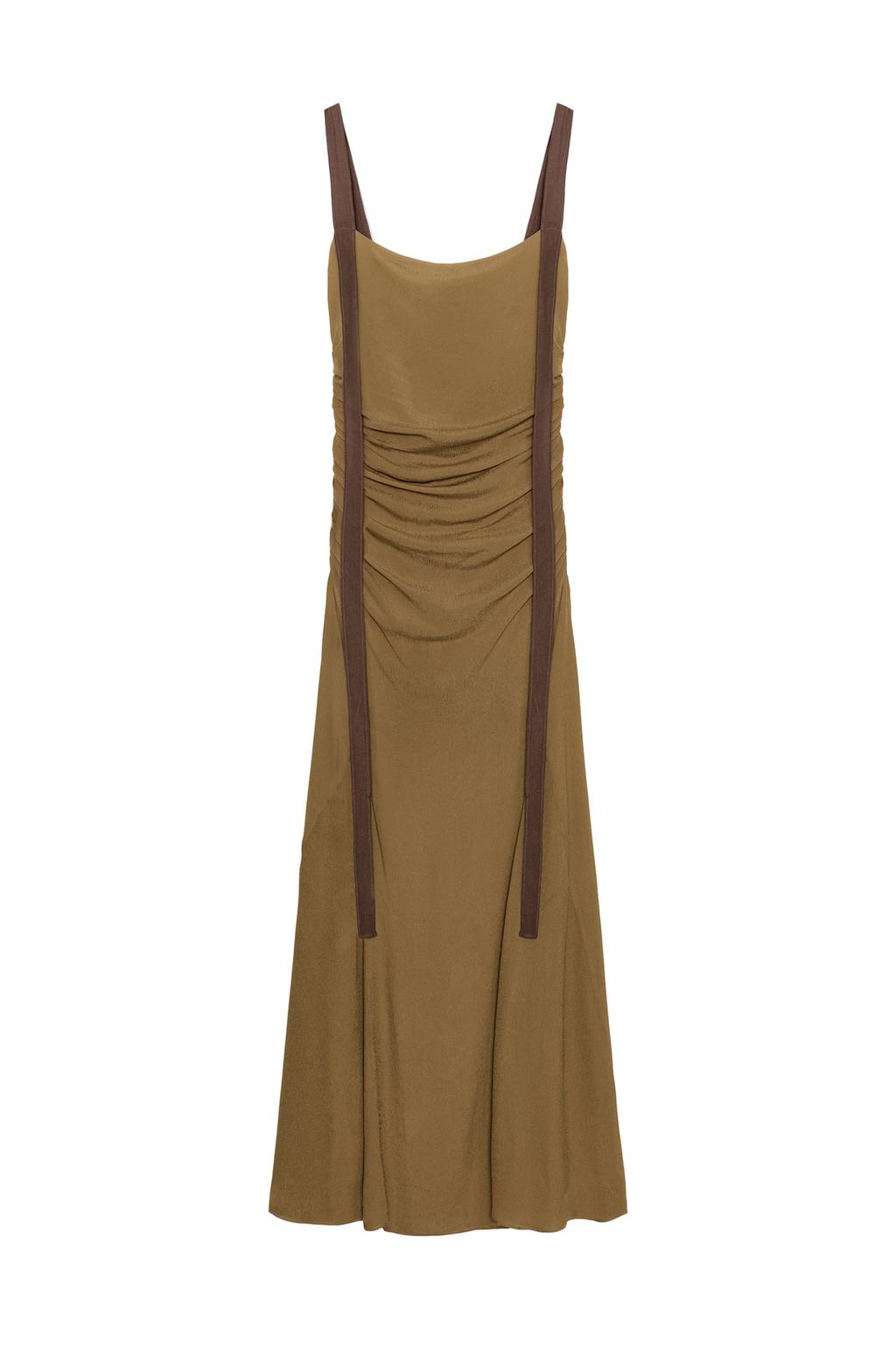 DRAPED GEORGETTE DRESS - image 3