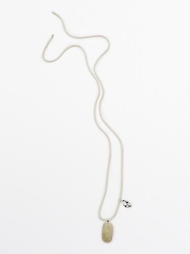 Zara Stone cord necklace - Emerald - Image 0