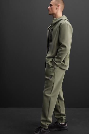 PANTALON DE JOGGING TECHNIQUE À ZIPS - Vert olive de Zara - Image 5