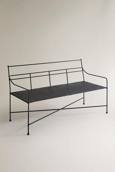 DOUBLE FORGED METAL BENCH - Black by Zara - Image 0