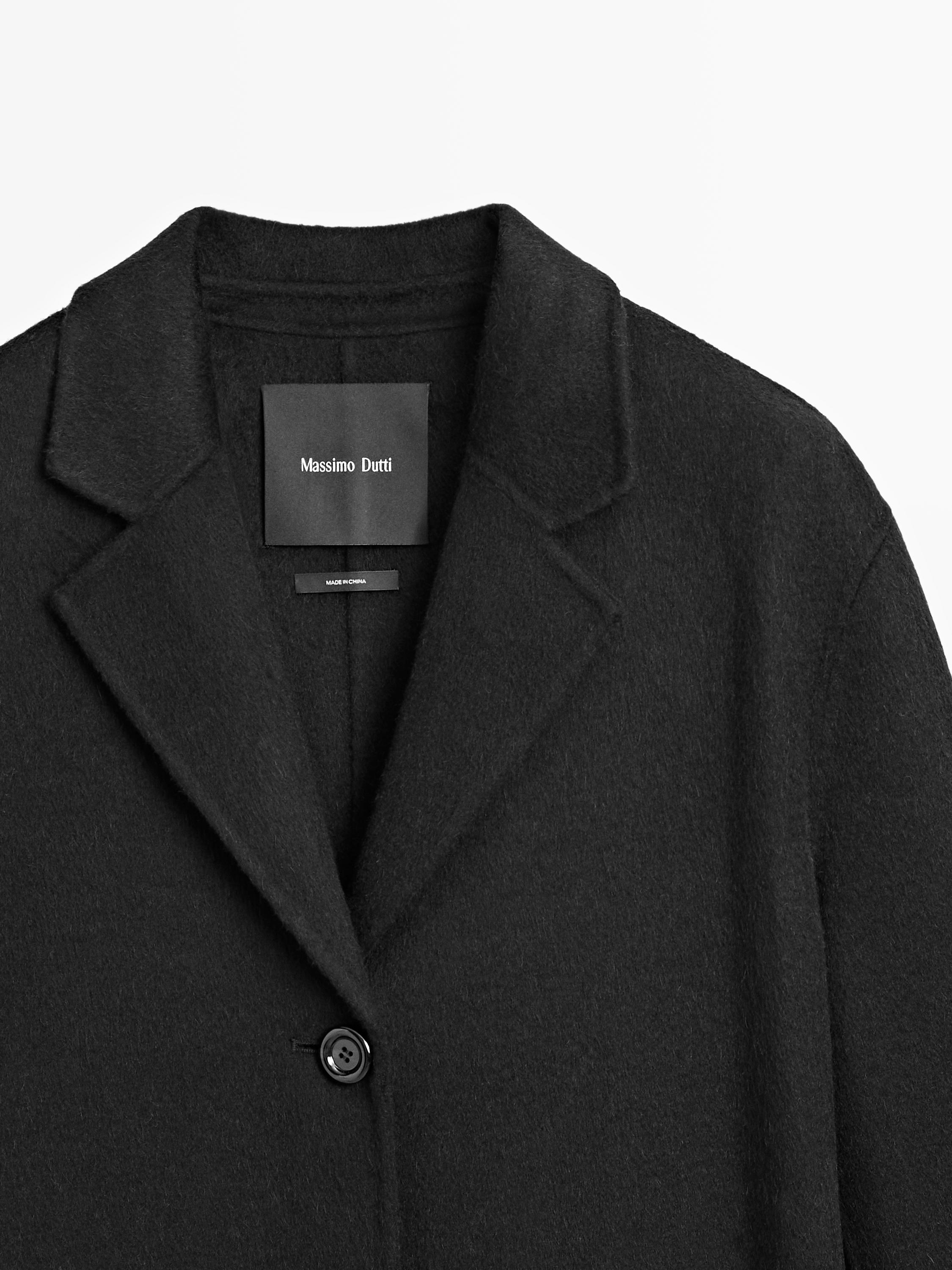 Long wool blend coat