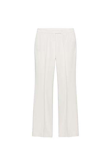 LOW-RISE STRAIGHT-LEG TROUSERS - Ecru by Zara