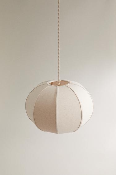 SMALL LINEN CEILING LAMP - Ecru by Zara - Image 1