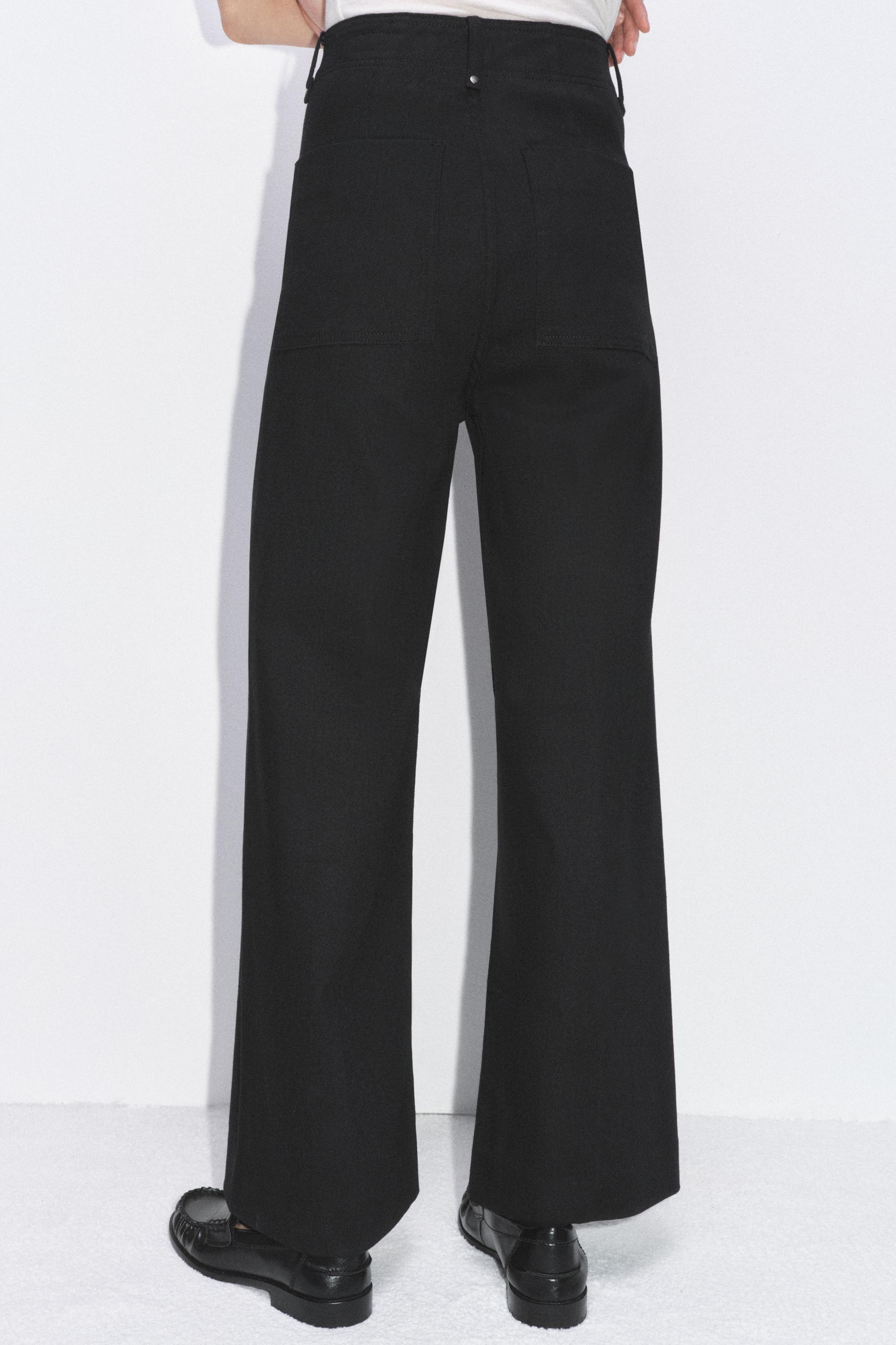 ДЖИНСИ ZW COLLECTION WIDE LEG ІЗ ВИСОКОЮ ПОСАДКОЮ - Блакитний