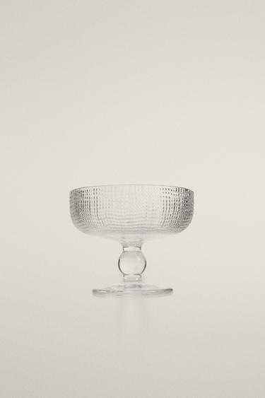 فنجان تحلية زجاج بتصميم بارز - شفاف الخاص بـ Zara - صورة 0